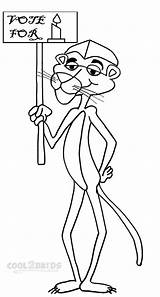 Pink Panther Coloring Pages Printable Drawing Cool2bkids Getdrawings sketch template