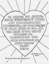 Philippians Anxious Printable Verse Guard Adron Jesus sketch template