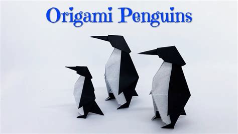 origami penguin paper penguins youtube