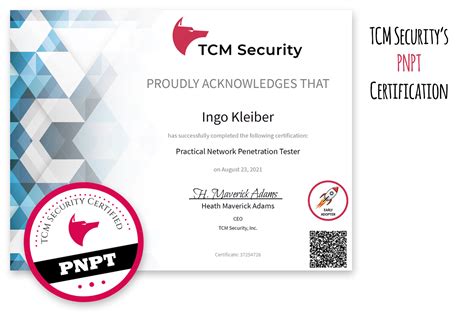 tcm securitys practical network penetration tester pnpt certification  days