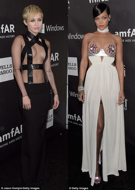 Miley Cyrus Is Half Naked In Tom Ford At Amfar Gala