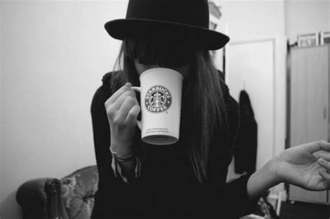 Black And White Girl Starbucks Image 165150 On
