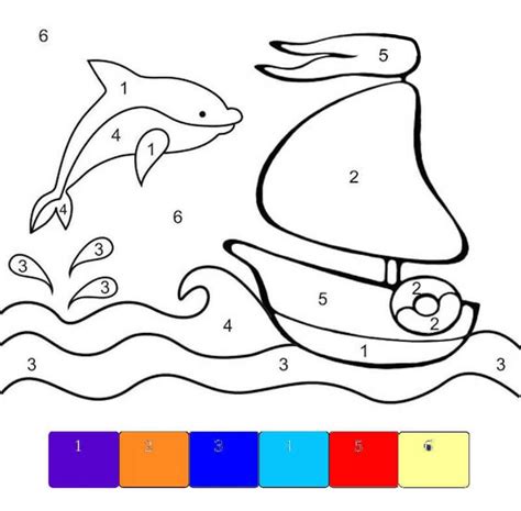 dolphin   boat color  number  print