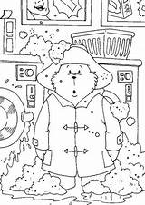 Coloring Bear Pages Washing Machine Paddington Clothes Wash His Spanish Christmas Tulamama Getcolorings Printable Color sketch template