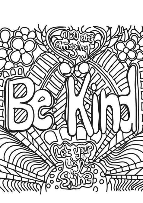 printable kindness coloring pages  kids
