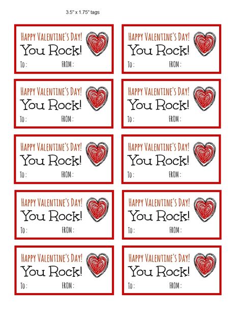 printable valentines day  tags