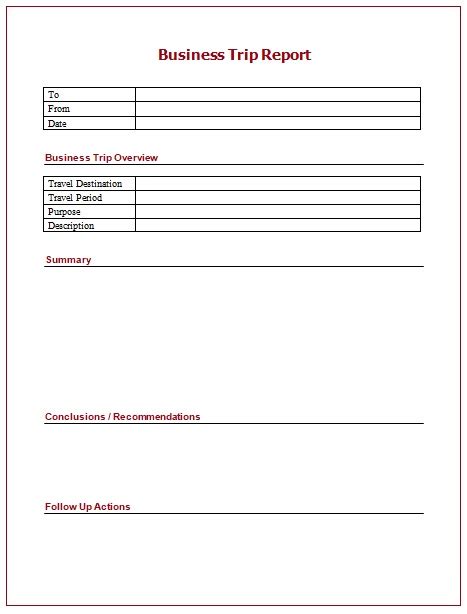 business report template word  excel tmp