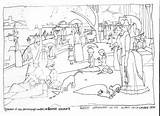 Seurat Afternoon Coloring Practicalpages Famous Georges sketch template