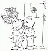 Coloring Pages Flag Mexican Mexico Library Clipart Sheet sketch template