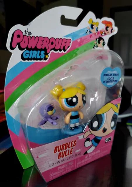 powerpuff girls bubbles bulle cartoon network action figure doll spin