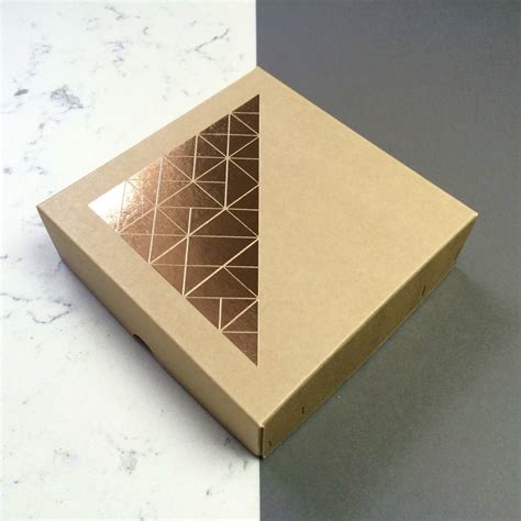 storage box geo triangle design  copper  velvet olive