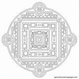 Coloring Pages Sacred Geometry Mandala Adult Choose Board sketch template