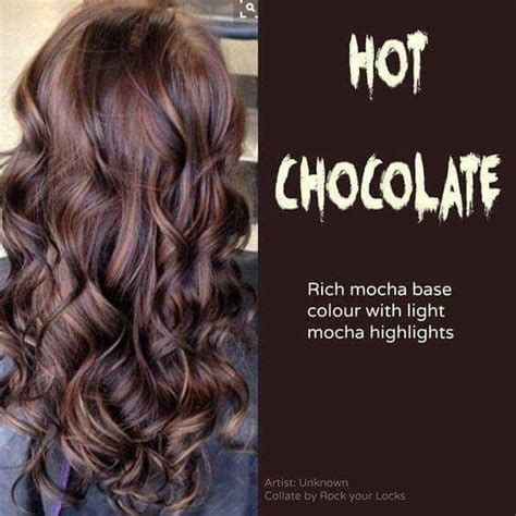 dark mocha base light mocha highlights hair color chocolate hot chocolate hair color long