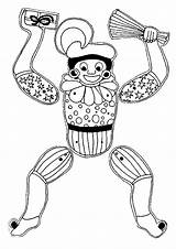 Pantin Burattini Pantins Carnaval Trekpop Puppets Piet Marionet Disegno Activite Knutselen Jumping Chiffre Tekening Mescoloriages Enregistrée νηπιαγωγειο στο sketch template