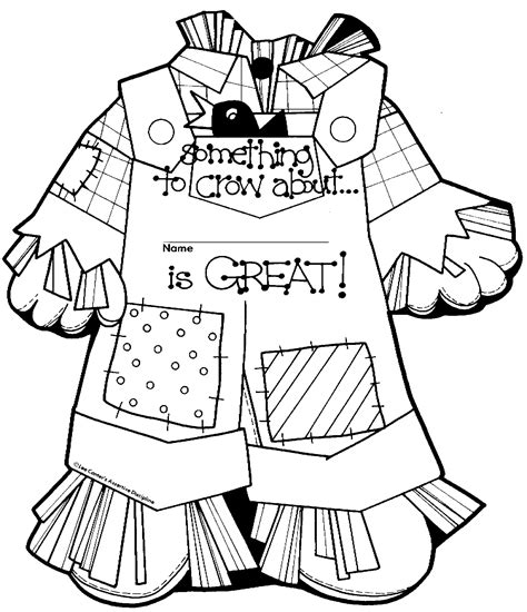 scarecrow coloring pages    print