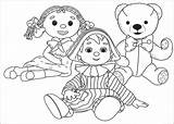 Sitting Together Pandy Andy Coloring They Loo Looby Pages Teddy Supercoloring Categories sketch template