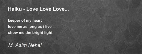 haiku love love love haiku love love love poem  dr