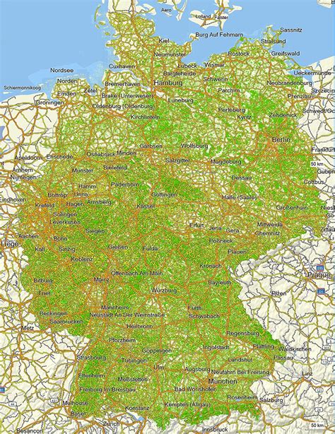 deutschlandkarte topographisch