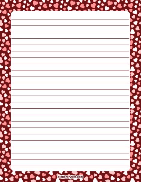heart stationery  writing paper heart stationery