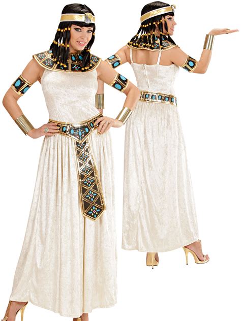 Ladies Egyptian Empress Costume Adults Cleopatra Fancy Dress Goddess