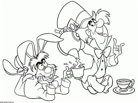 coloring pages disney alice  wonderland coloring home