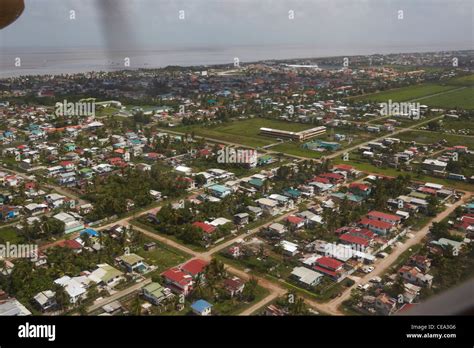 Aerial View Of Georgetown Guyana South America Showing