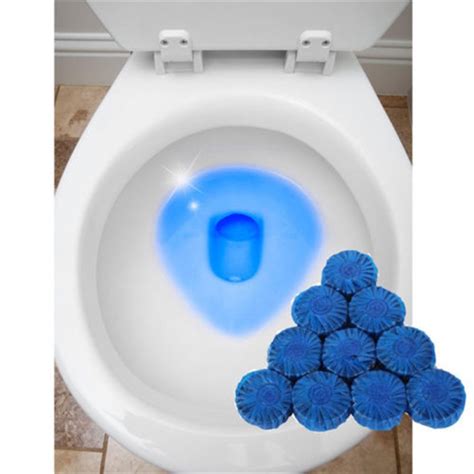 automatic bleach toilet bowl tank cleaner blue tablets flush toilet