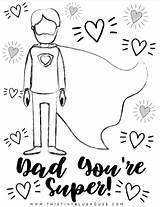 Coloring Printable Cute Pages Father Re sketch template