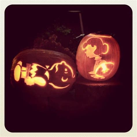 Charlie Brown And Lucy Football Pumpkins Snoopy Halloween