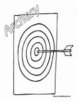 Archery Coloring Pages Target Color Archer Arrow Bow Canales Colormegood Sports sketch template