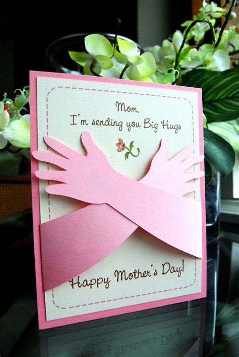 mothers day card hugs  love    etsy diy mothers day