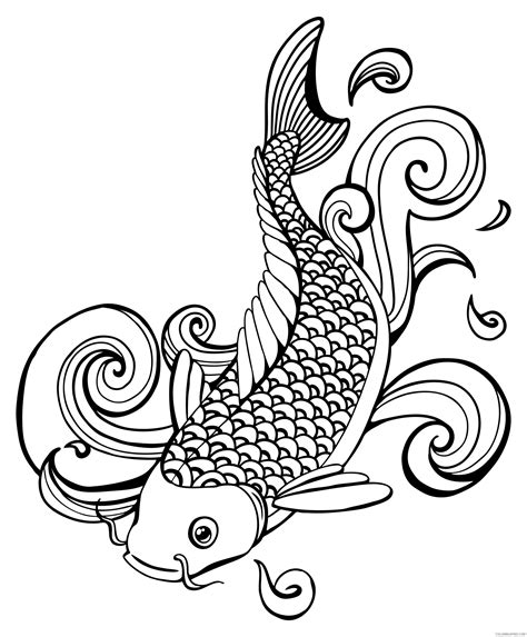 ideas  coloring koi coloring page