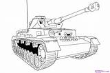 Panzer Tanks Laki Coloring Mewarnai Gambar Iv Tangki Ringkasan Tampan sketch template