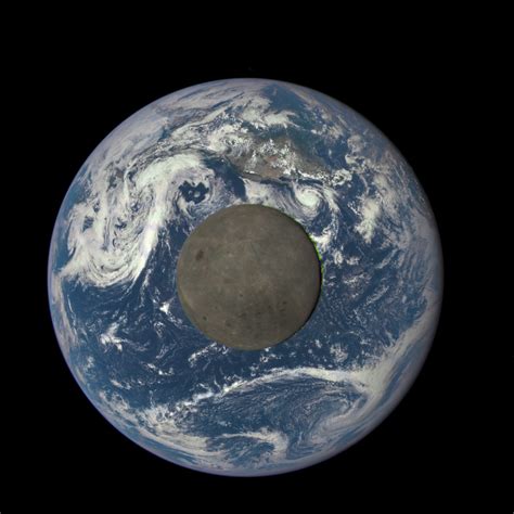 gms   million miles  nasa camera shows moon crossing face  earth