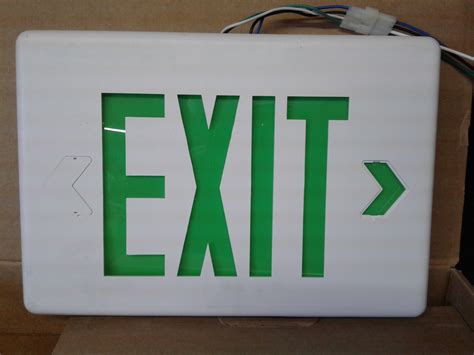 lot detail lighted exit sign