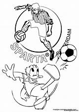 Sparta Voetbal Duck Eredivisie Nederland Spongebob Voetballen sketch template