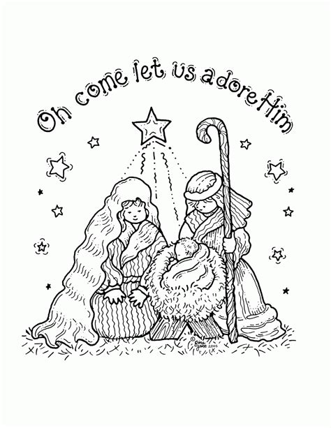 nativity coloring pages printable coloring home