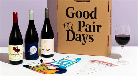 good pair days is offering special socks and wine boxes for vino loving