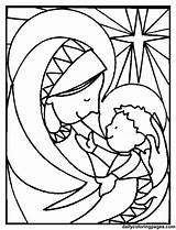 Mary Mother Jesus Coloring Pages Getcolorings sketch template