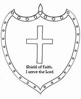 Shield Coloring Pages Medieval Faith Printable Color Getcolorings Getdrawings sketch template