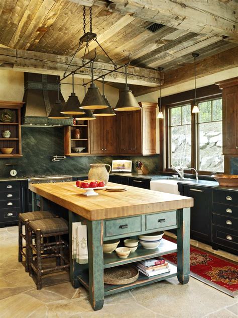 awesome rustic kitchen island ideas