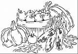 Harvest Coloring Pages Fall Thanksgiving Getdrawings sketch template