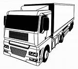 Coloring Semi Truck Netart Pages Trucks Stylised sketch template