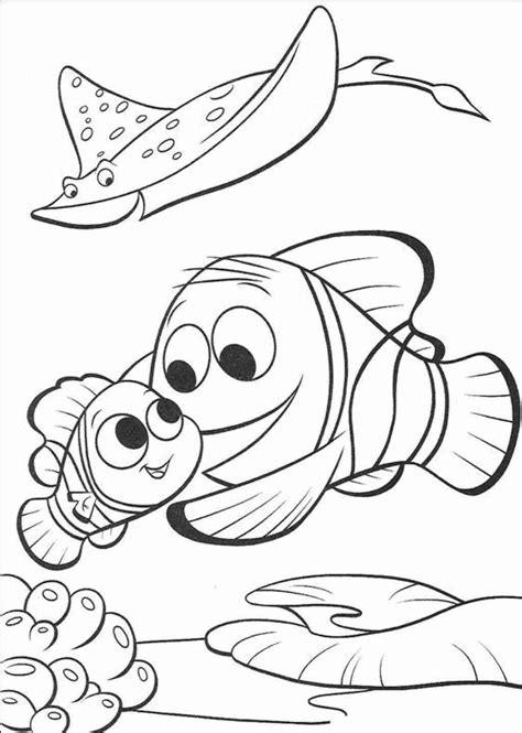 nemo fish coloring pages  getdrawings