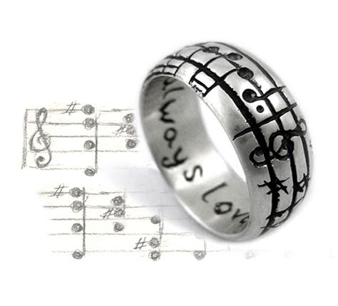 custom song ring  rings unisex gifts personalized