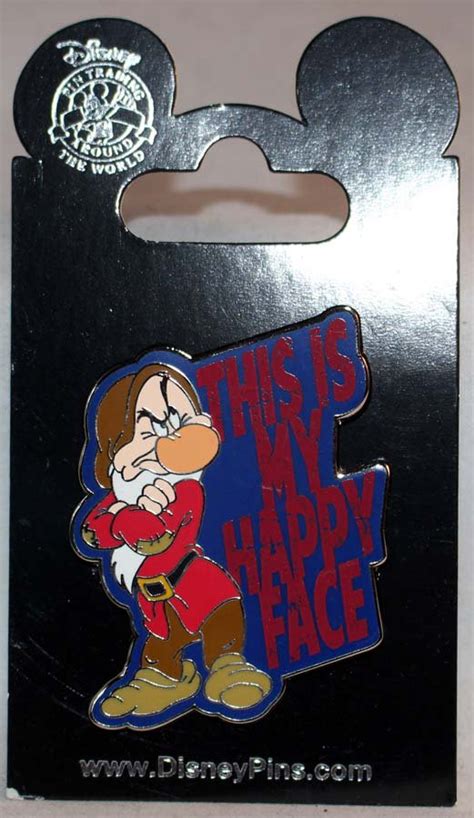 disney parks grumpy pin this is my happy face