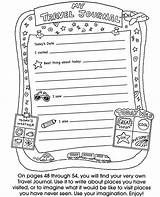 Journal Printable Travel Template Pages Templates Printables Kids Vacation Fun Diary Activity Trip Book Log Writing Example Doverpublications Word Dover sketch template