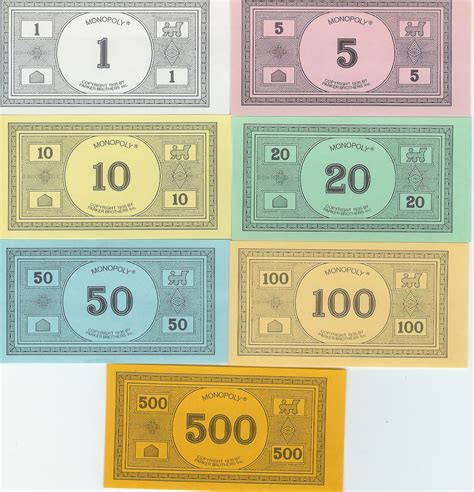 printable replacement monopoly money     classic monopoly