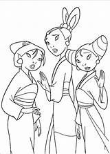 Mulan Coloring Pages Print sketch template