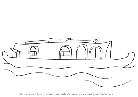 draw  boat house boats  ships step  step